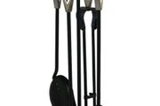 5 Piece Companion Set 5 Piece Companion Set Black Nickel Fireside Tongs Poker Brush (FREE POSTAGE)