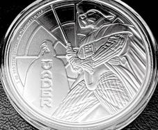 1 oz STAR WARS Darth Vader Silver Coin 2022 BU (In Capsule)