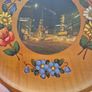 Vintage Wooden Dortmund Hanging Plate | 1960s Hand Painted Wood Burned Plate Image 5