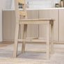 5-piece dining set, dining table with chairs, solid wood, 118 cm x 73 cm x 75 cm, natural Image 3