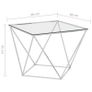 Coffee Table Silver 80x80x45 cm Stainless Steel Image 4