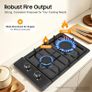 2 Burner Gas Stove (3KW+1.75KW) Portable Outdoor Camping Stove for LPG/Natural Gas Image 2