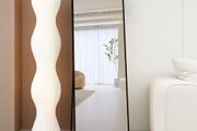 Full Length Mirror 140x40cm Free Standing, Hanging or Leaning, Large Floor Mirror with Black Aluminum Alloy Frame for Living Room or Bedroom