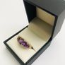 9ct Yellow Gold Graduated Amethyst Ring Image 3