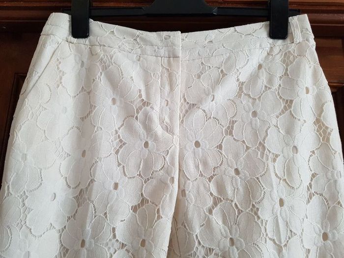 Cream Lace River Island Trousers size 10