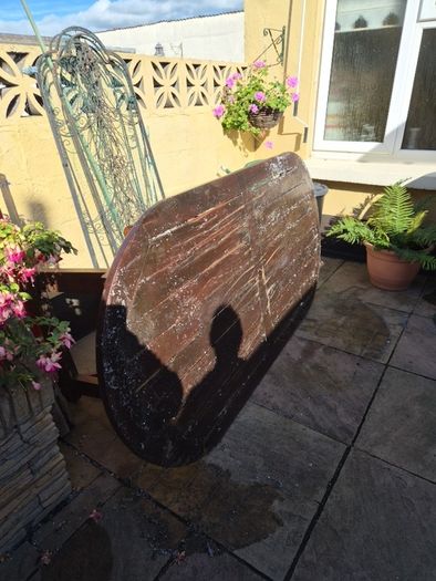 Teak Garden table (repair project).