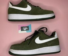Classic Nike Air Force 1 Low Olive Green Suede