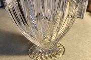 Vintage Marquis Waterford (Gothic print) Crystal Nautical Shell Oval Fan Vase 6 INCHES