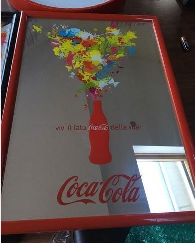 Coca Cola Mirror Italian 37.5 cm x 52.5 cm