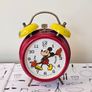 Vintage Bradley Micky Mouse Alarm Clock Mechanical Wind up 1970s Licencesed Disney clock Image 4