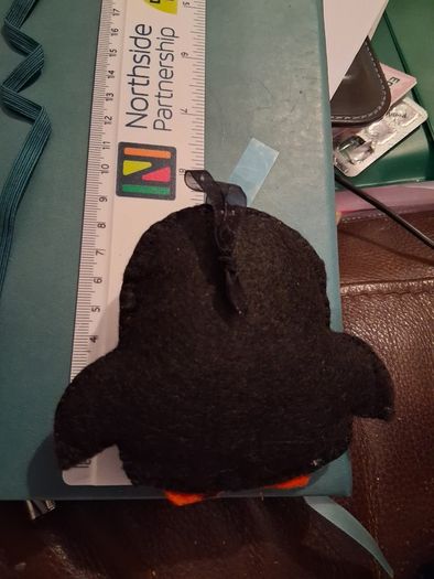 handmade penguin decoration