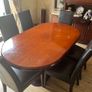 Oval dining room table and 6 chairs Image 2