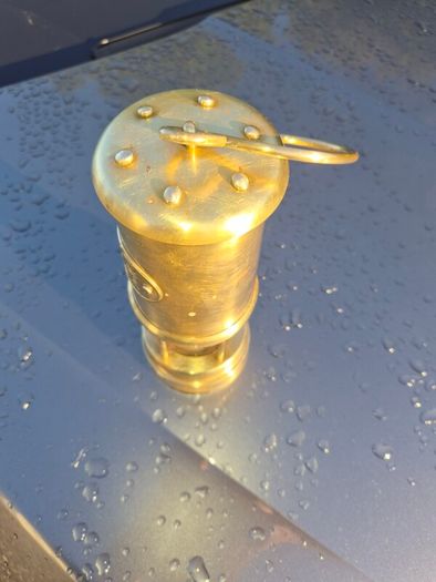 old Welsh brass miners lamp