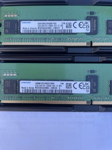 64GB Kit (2 x 32GB) Samsung DDR4 3200MHz ECC Registered Server RAM