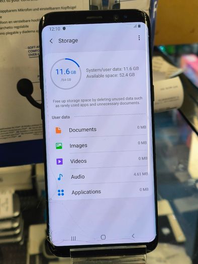 Samsung Galaxy S8 64GB Locked to Vodafone Network Black, Front and Back Has Cracks