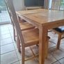 Solid Oak Table & Chairs Image 5