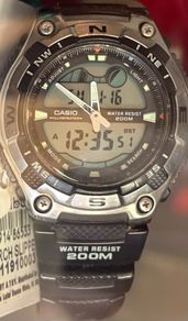 casio AQW 100 rare tidegraph watch sports watch moon phase  sea watch