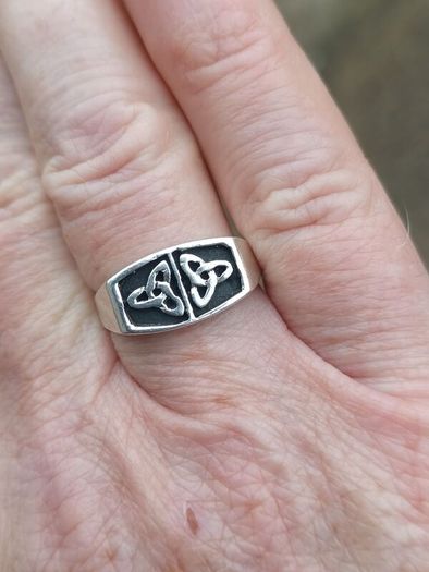 Heavy Celtic Knot Ring and Stuart Harper Brooch
