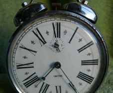 Vintage Smiths Alarm Clock DOUBLE BELL - Works