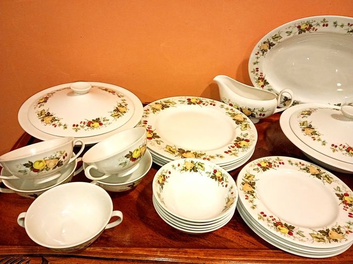 Vintage Royal Doulton Miramont 32 piece Dinner Set. Translucent China.
