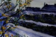 autumn's last rose   watercolour