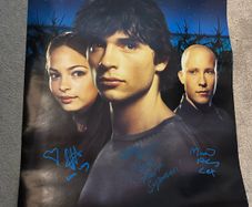 Signed Smallville Poster by Tom Welling, Kristin Kruek and Michael Rosenbaum