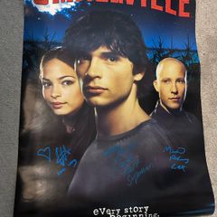 Signed Smallville Poster by Tom Welling, Kristin Kruek and Michael Rosenbaum