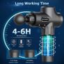 Massage Gun Deep Tissue,30 Speeds Powerful Percussion Muscle Massager,2500mah Electric Handheld Muscle Massage Gun,Portable Fascia Gun with 8 Massager Heads for Athletes Muscle Tension Pain Relief Image 5