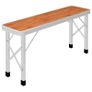 Folding Camping Table with 2 Benches Aluminium Brown Image 6