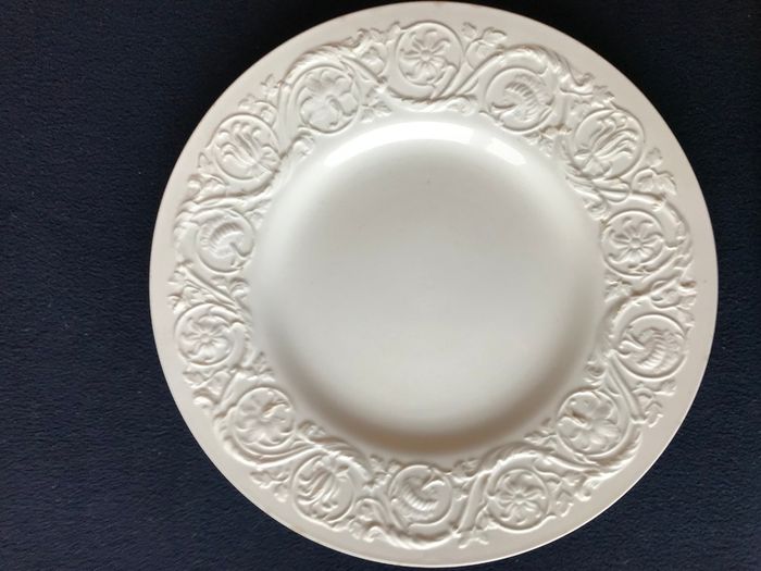 Wedgewood Cream Embossed Plate