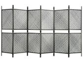 Fence Panel Poly Rattan 3.6x2 m Anthracite