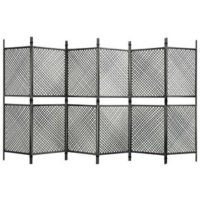 Fence Panel Poly Rattan 3.6x2 m Anthracite