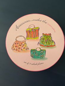 ROSANNA Decorative Plates Handbag Themed Boxed Set NEW