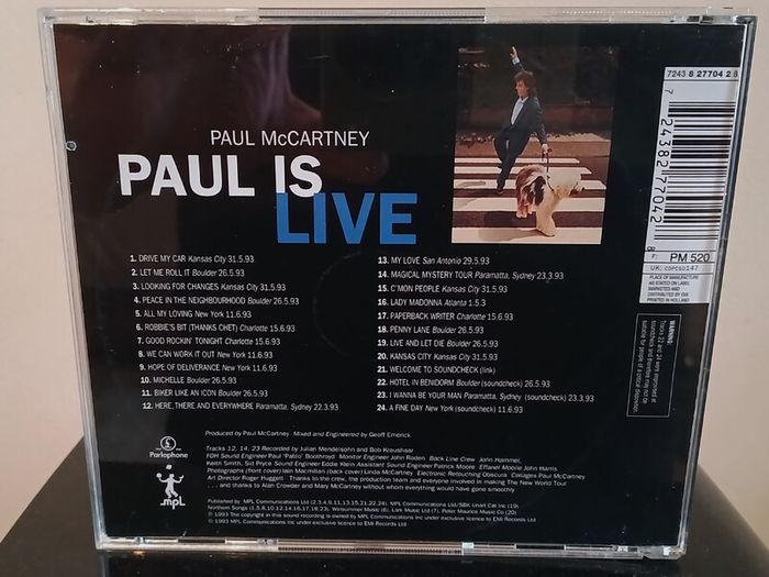 Paul McCartney Paul is Live CD Album
