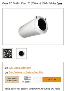 Onyx EC S-Max Fan 10 inch