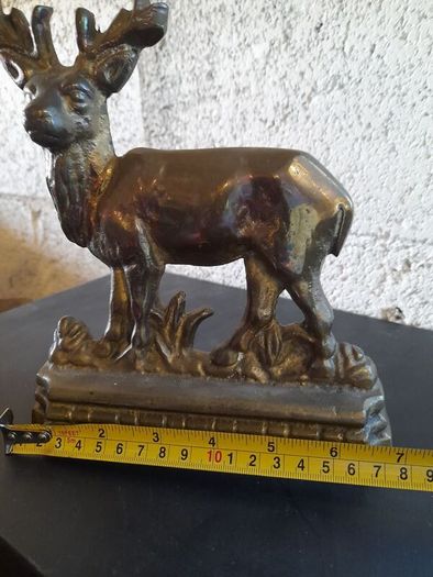 Antique Brass Stag Doorstop