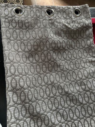eyelet curtains 90 w x 108 drop  inc cushion& pole