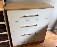 Bed side table and chest of drawers