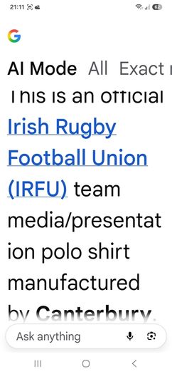 Irish Rugby polo shirt