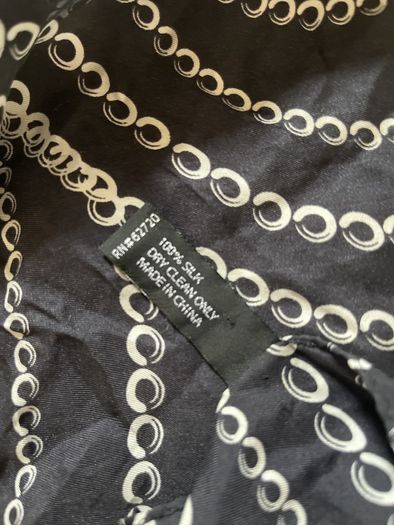 Silk black and white scarf