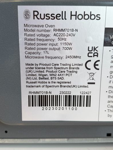 Russell Hobbs microwave