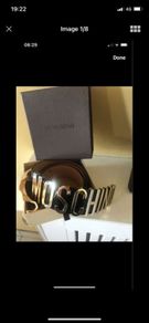 Moschino Logo Leather Belt