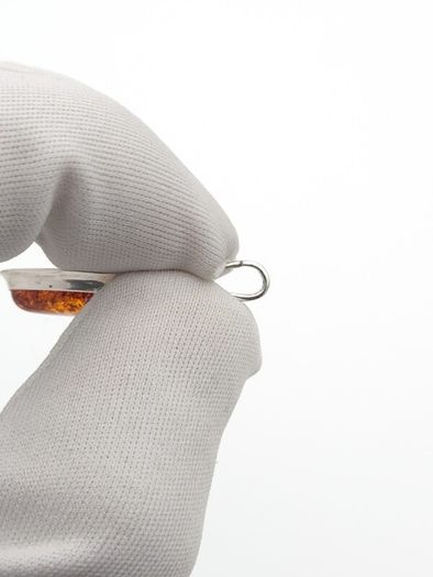 Vintage 925 Sterling Silver And Natural Baltic Amber Pendant