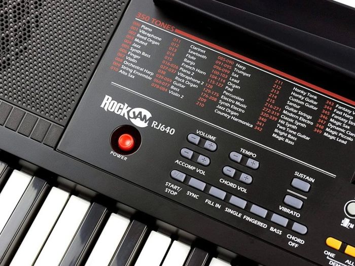 61 Key Keyboard Portable Keyboard Piano with Music Stand, Power Supply and Note Key Stickers (FREE POSTAGE)