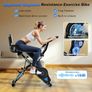 Exercise Bike 5 IN 1 Indoor Workout Bike,16-Level Magnetic Resistance Folding Stationary Exercise Bike, 350LBS Capacity and Comfortable Seat Cushion Image 5