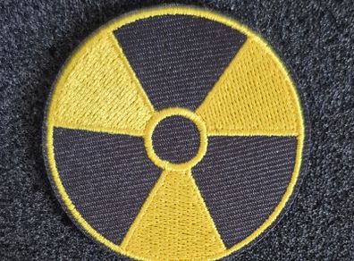 Nuclear warning symbol, cloth patch.