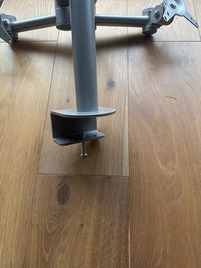 Dual monitor stand with desk clamp