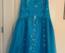 Blue evening dress