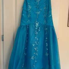 Blue evening dress
