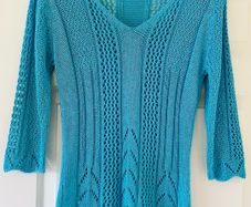 Size 12 Turquoise Crochet Knit Jumper